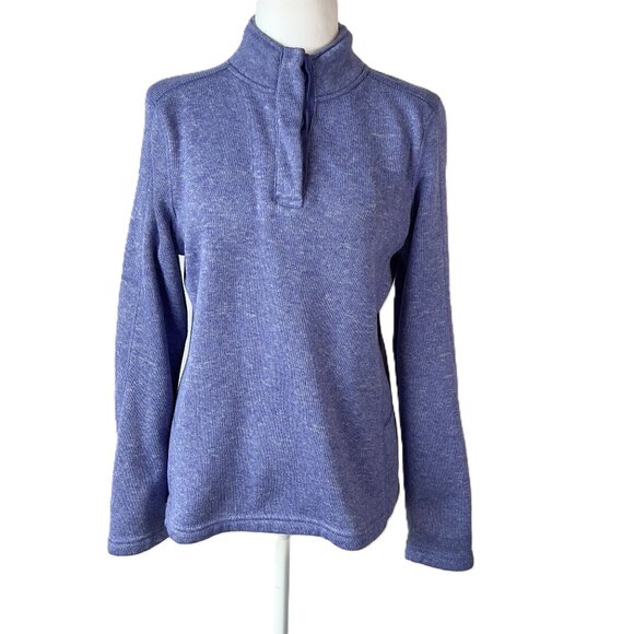 💜Mountain Warehouse Quarter-button up Sweater cozy purple - Size US 8 - Picture 1 of 13